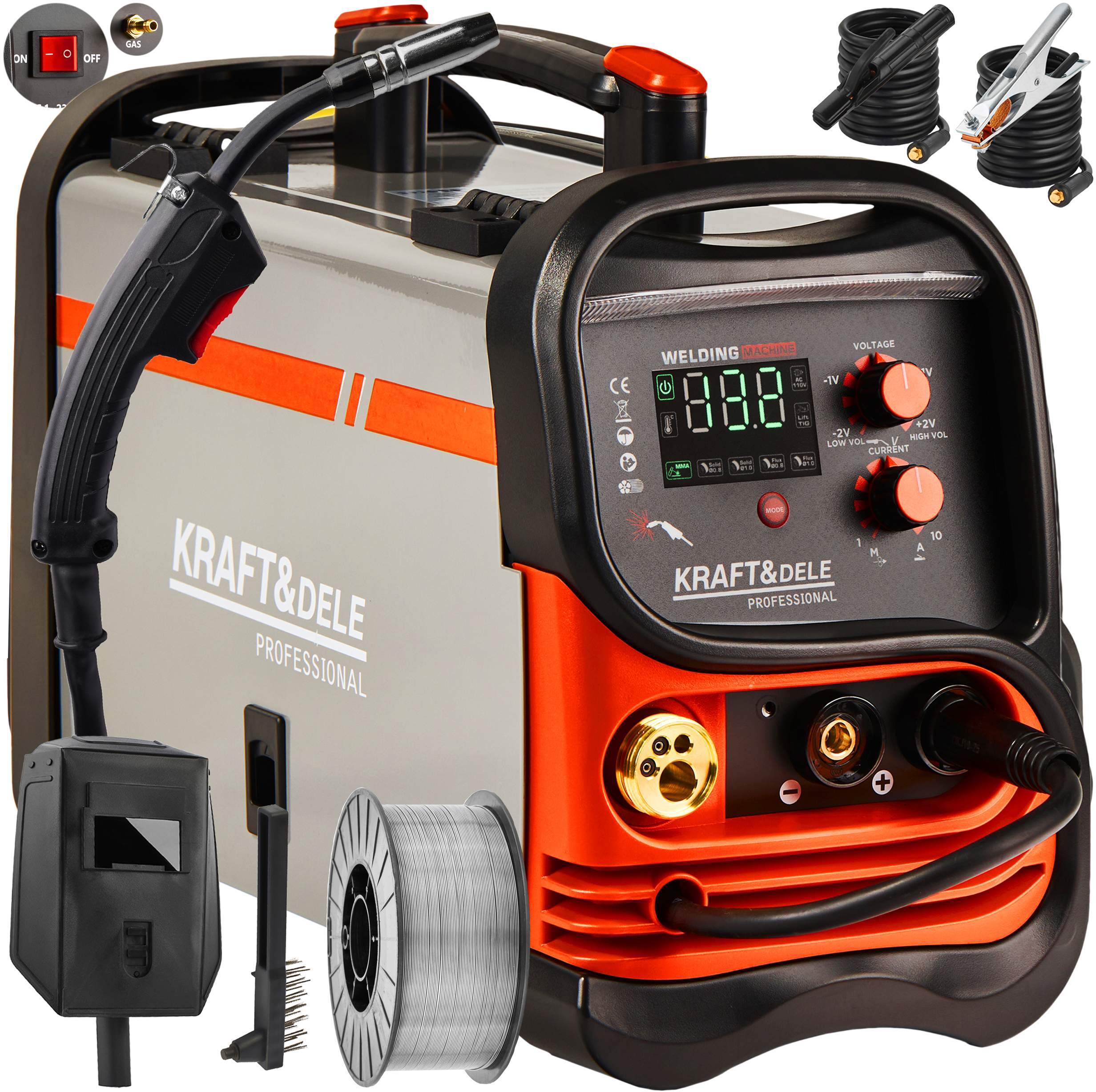 Invertor MIG MMA TIG KRAFT&DELE 250A Gaz/Fara Gaz KD1883